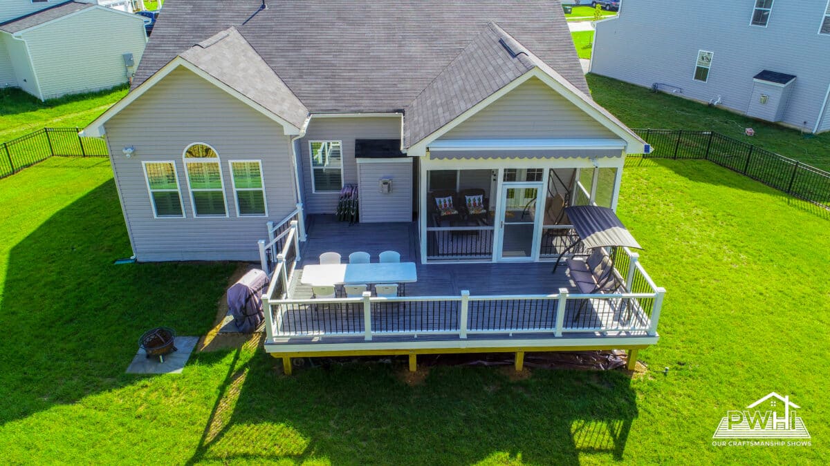aerial view of deck