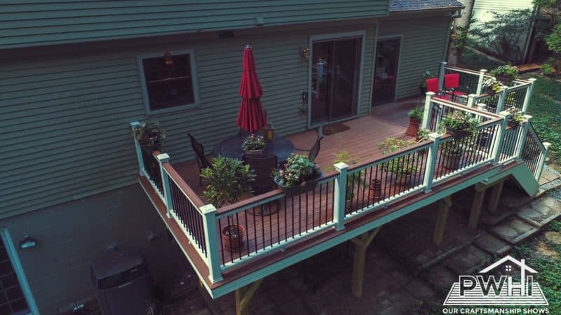 Aerial view of deck
