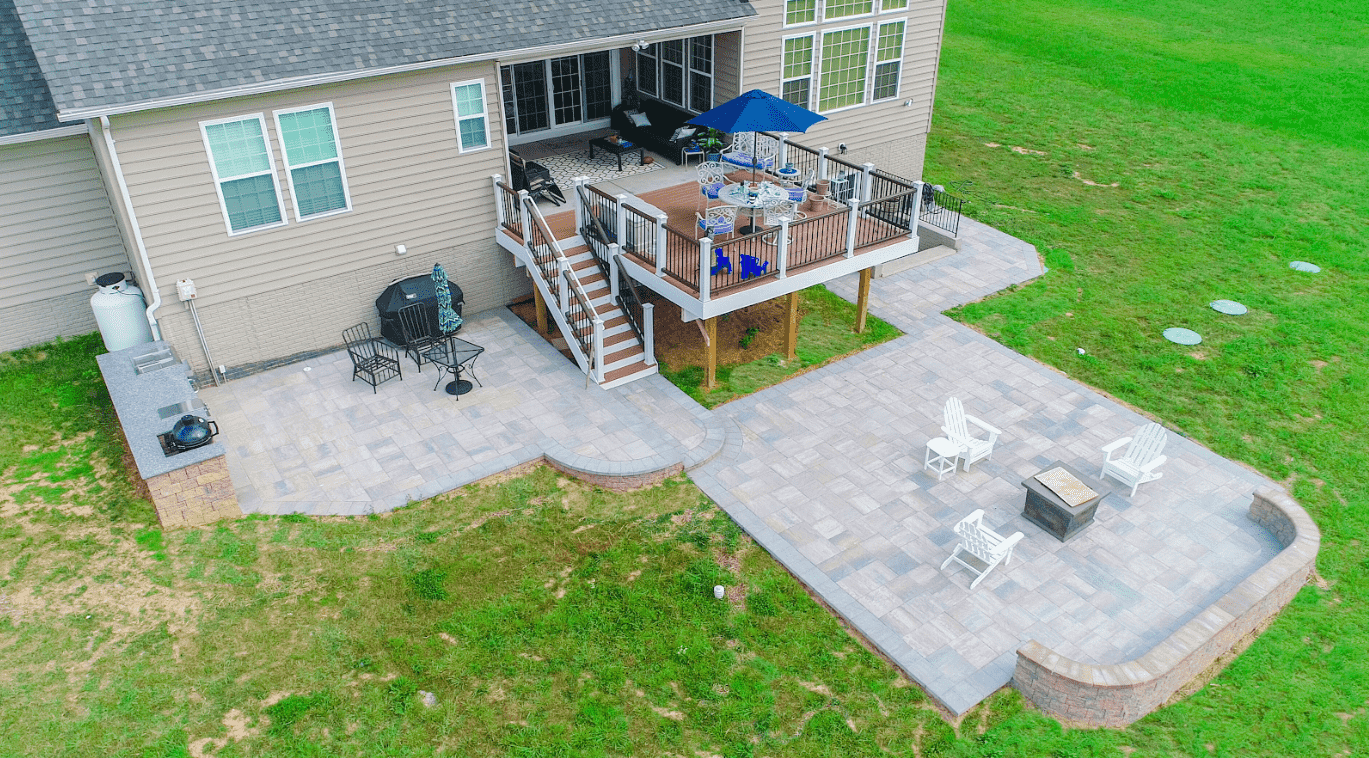 photo of a custom patio installation - Professional Patio Installation Services near me - Pavers Installation Expers in Virginia