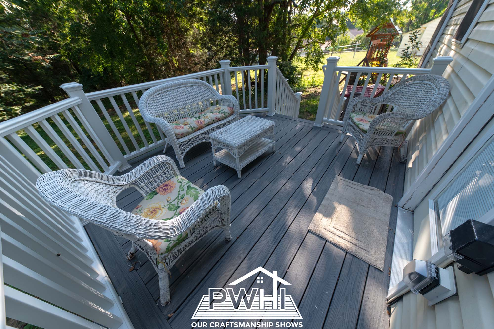 composite deck boards with furniture