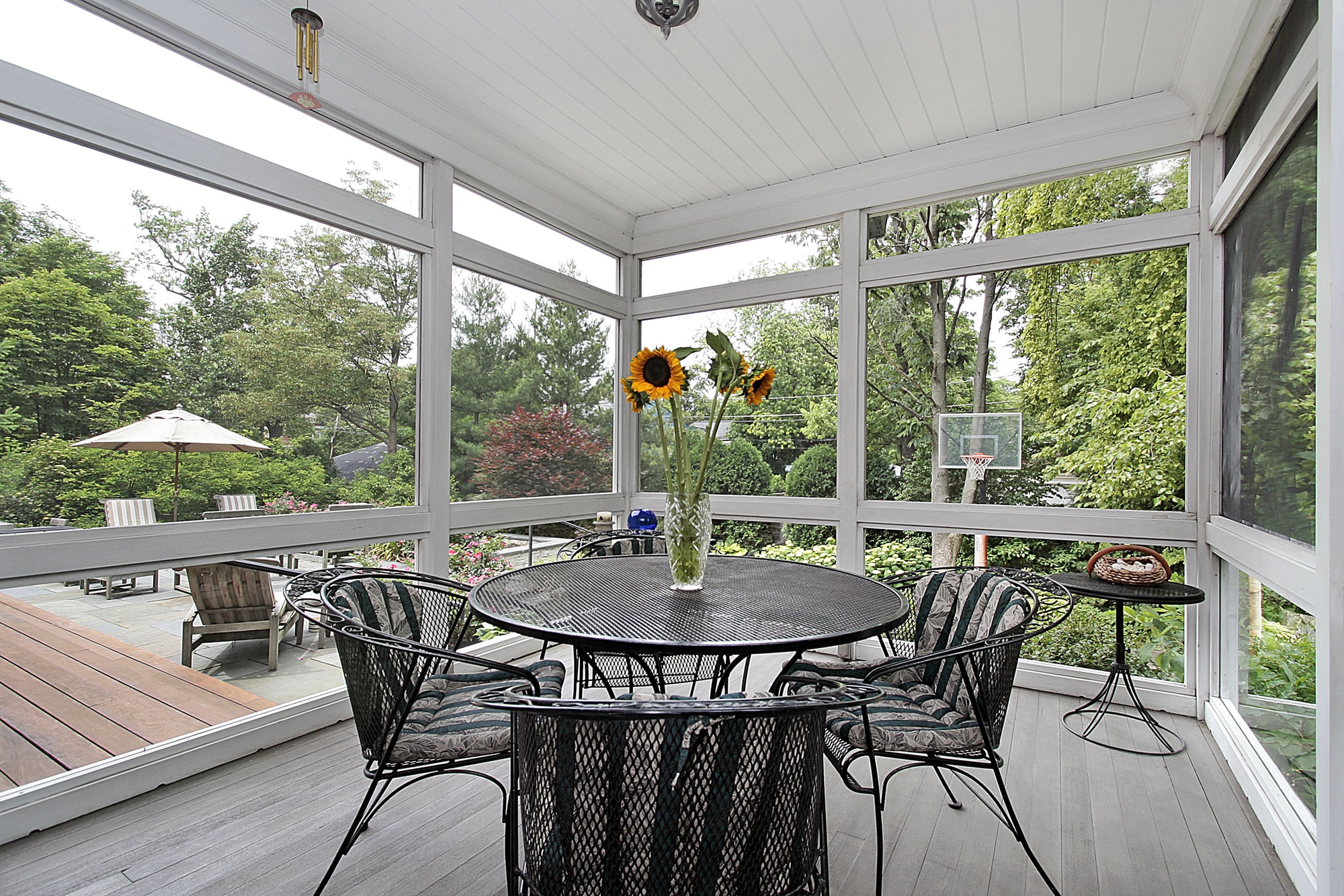 styled screened in porch